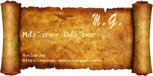 Mézner Gábor névjegykártya